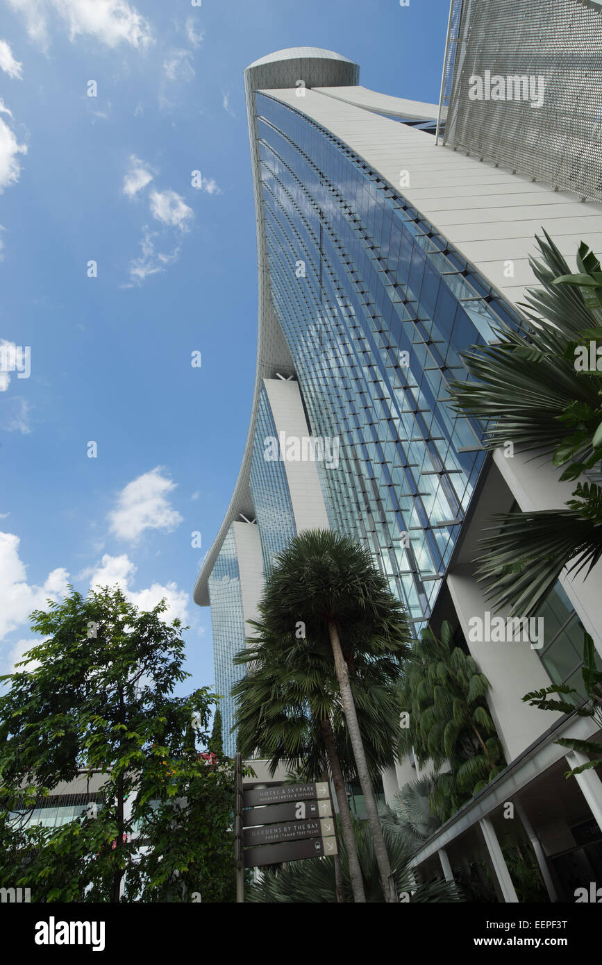 Marina Bay Sands Hotel und Casino, Singapur. Entworfen vom Architekten Moshe Safdie. Stockfoto