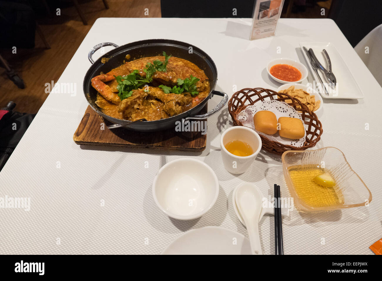 Jumbo Seafood, Singapur. Stockfoto