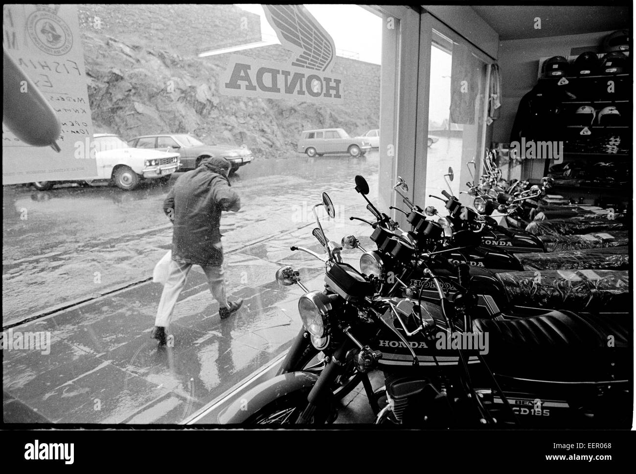 Honda Motorradhändler in Lerwick, Shetland Stockfotografie - Alamy