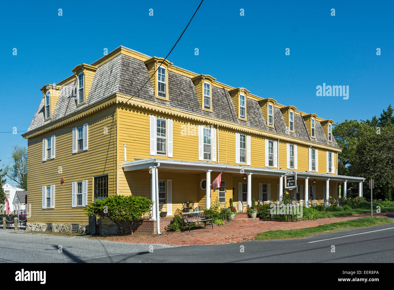 Maryland, Ostufer, Oxford, Robert Morris Gasthaus, erbaut 1710 (seit der Erweiterung) als Haus für Robert Morris, Jr.. Stockfoto