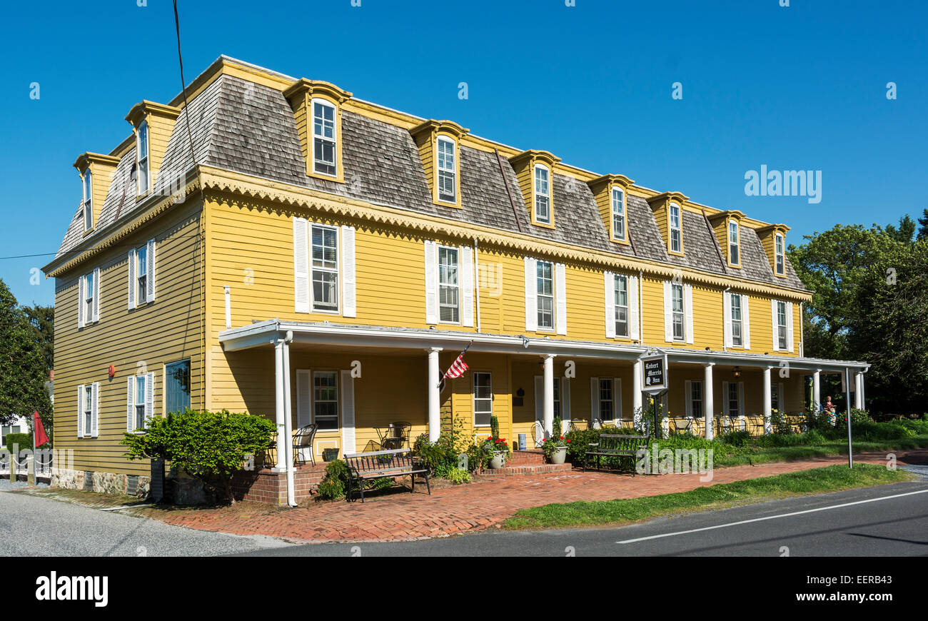 Maryland, Ostufer, Oxford, Robert Morris Gasthaus, erbaut 1710 (seit der Erweiterung) als Haus für Robert Morris, Jr.. Stockfoto