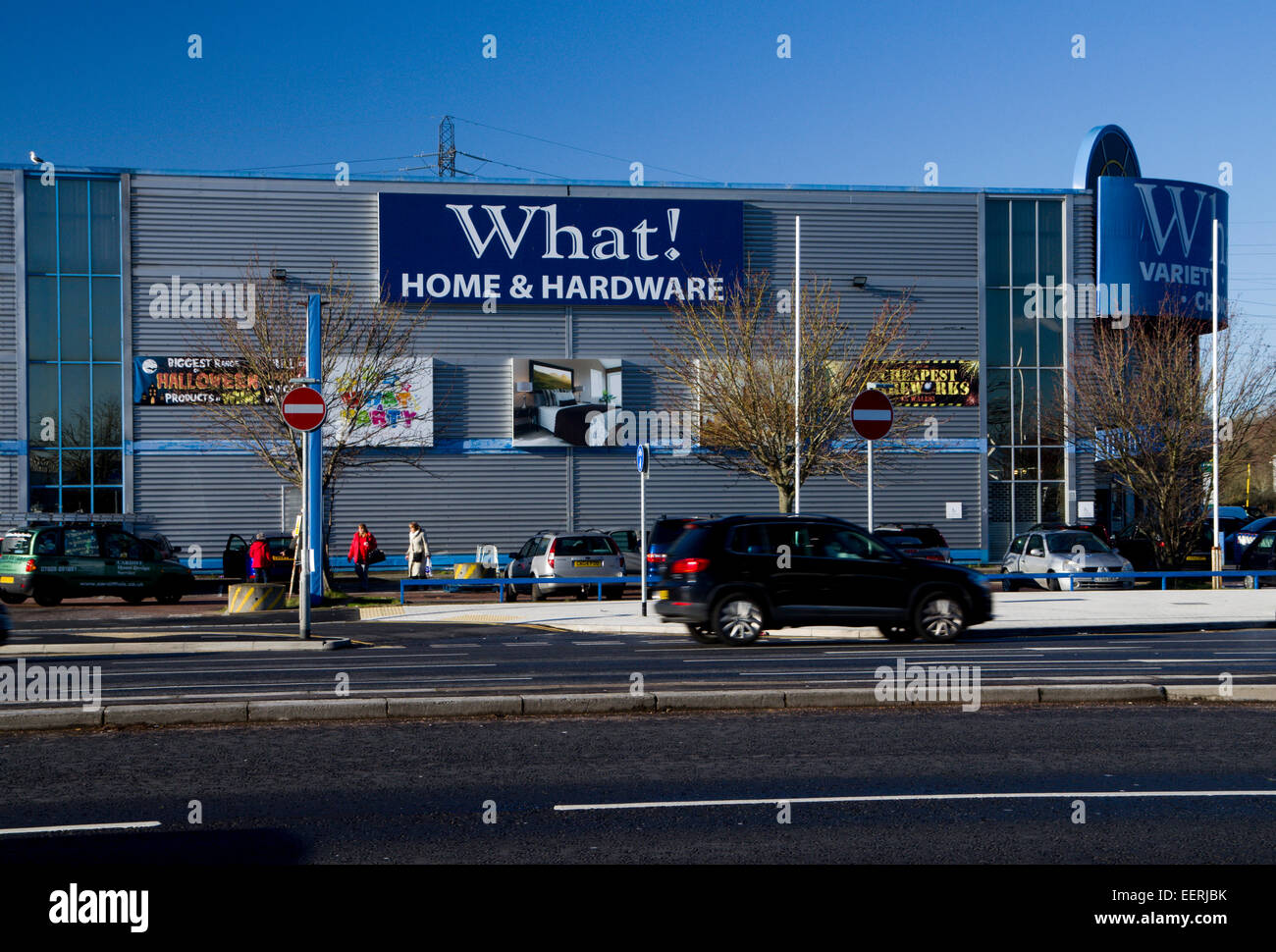 Welche Haus und Super Baumarkt, Newport Road, Cardiff, Wales, UK. Stockfoto