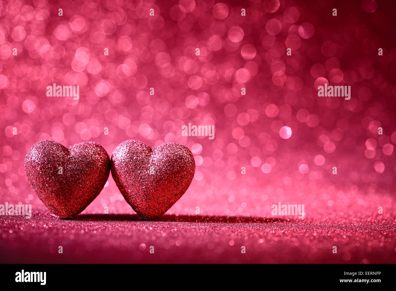 Valentine Hearts auf abstrakten Hintergrund Stockfoto