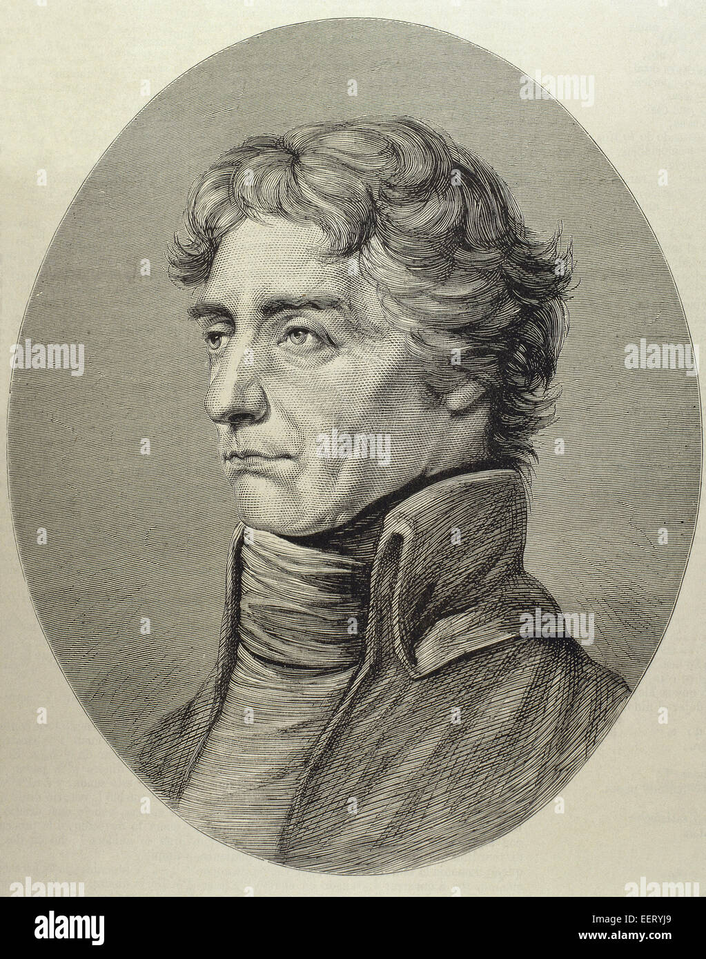 Horatio Nelson (1758-1805). Britischer Vizeadmiral. Porträt. Gravur. Stockfoto