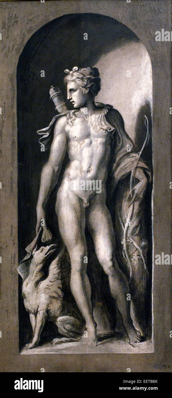 Figura Allegorica - Pittore Emiliano XV Secolo - allegorische Figur - Maler Emiliano XV Jahrhundert Italien Italienisch Stockfoto