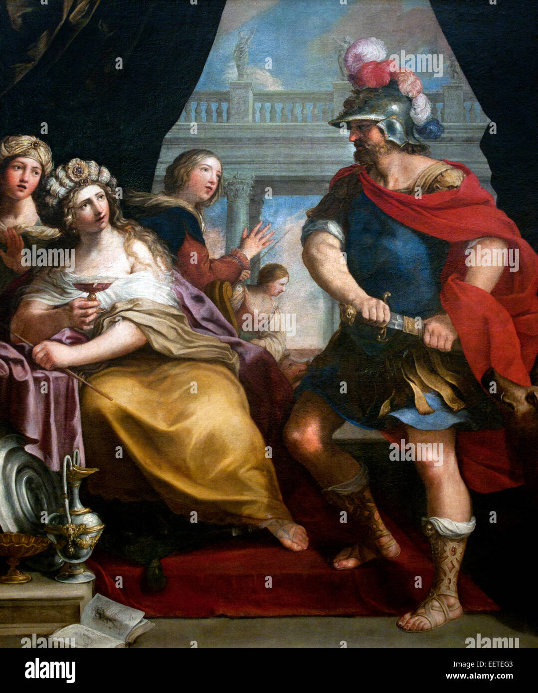 Ulysses (Odysseus) und Circe (Göttin der Magie) 1650 Giovanni Andrea Sirani 1610-1670 Barock Italien Italienisch Stockfoto