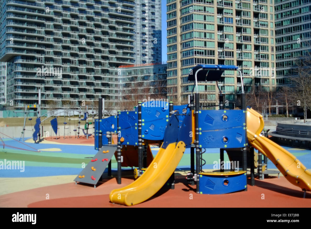 Verlassene Kinderspielplatz, der Bronx, NewYork Stockfoto