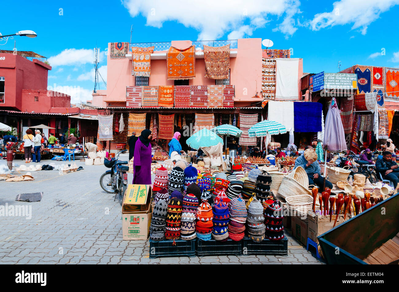 Rahba Qedima Quadrat, Marrakesch, Marokko. Stockfoto