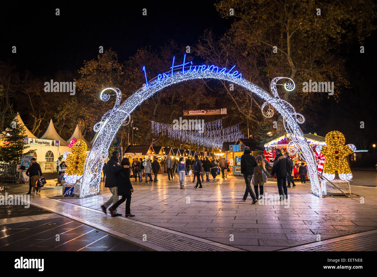 People christmas market montpellier Fotos und Bildmaterial in hoher