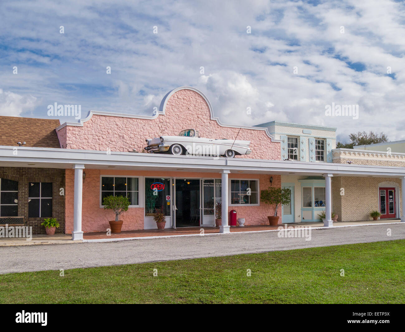 Außenseite des Sarasota Oldtimer-Museum in Sarasota Florida Stockfoto