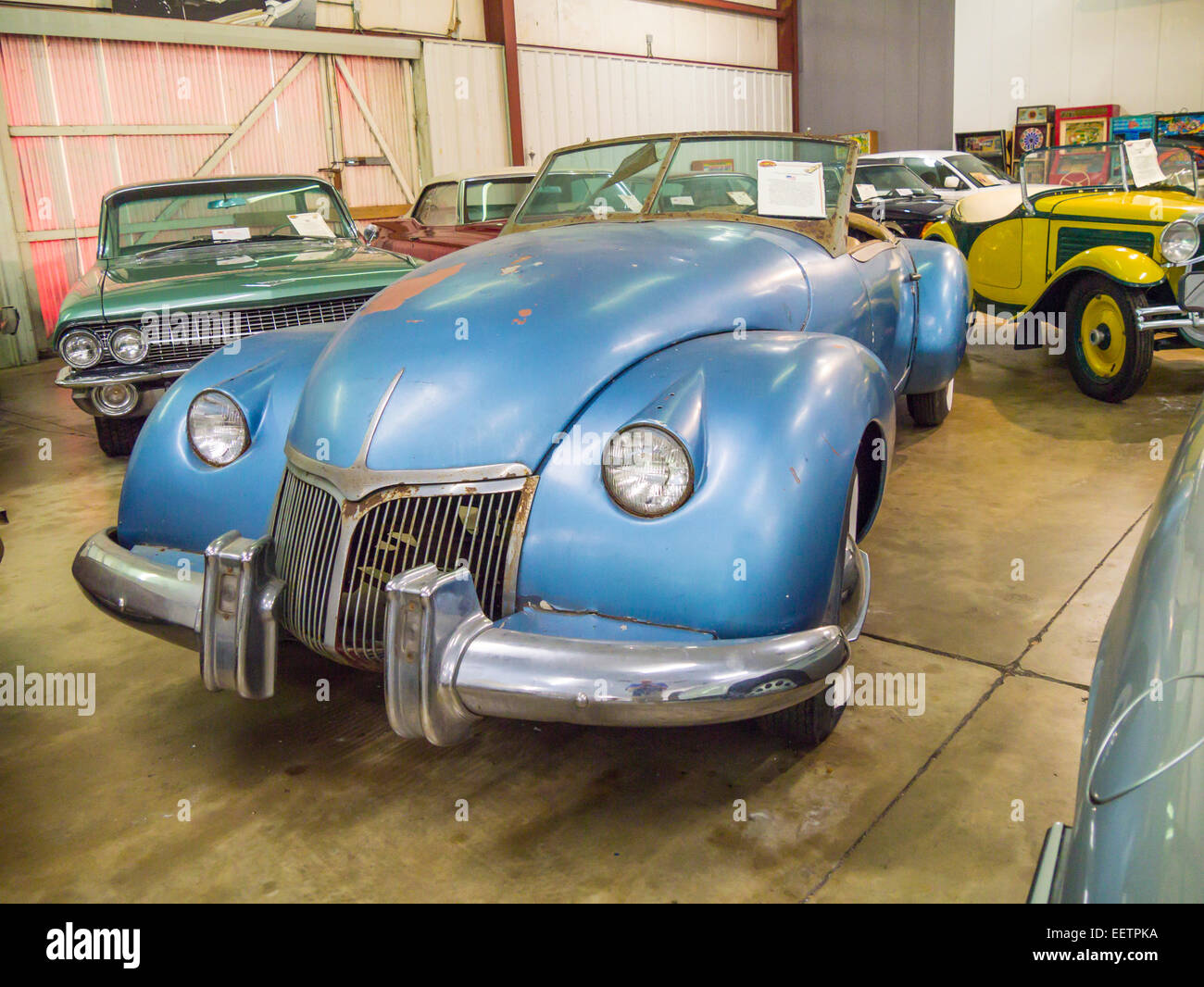 1947-Kurtis Omohundro Comet-Auto auf dem Display in der Sarasota Oldtimer-Museum in Sarasota Florida Stockfoto