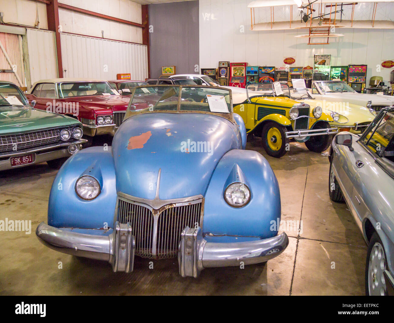 1947-Kurtis Omohundro Comet-Auto auf dem Display in der Sarasota Oldtimer-Museum in Sarasota Florida Stockfoto