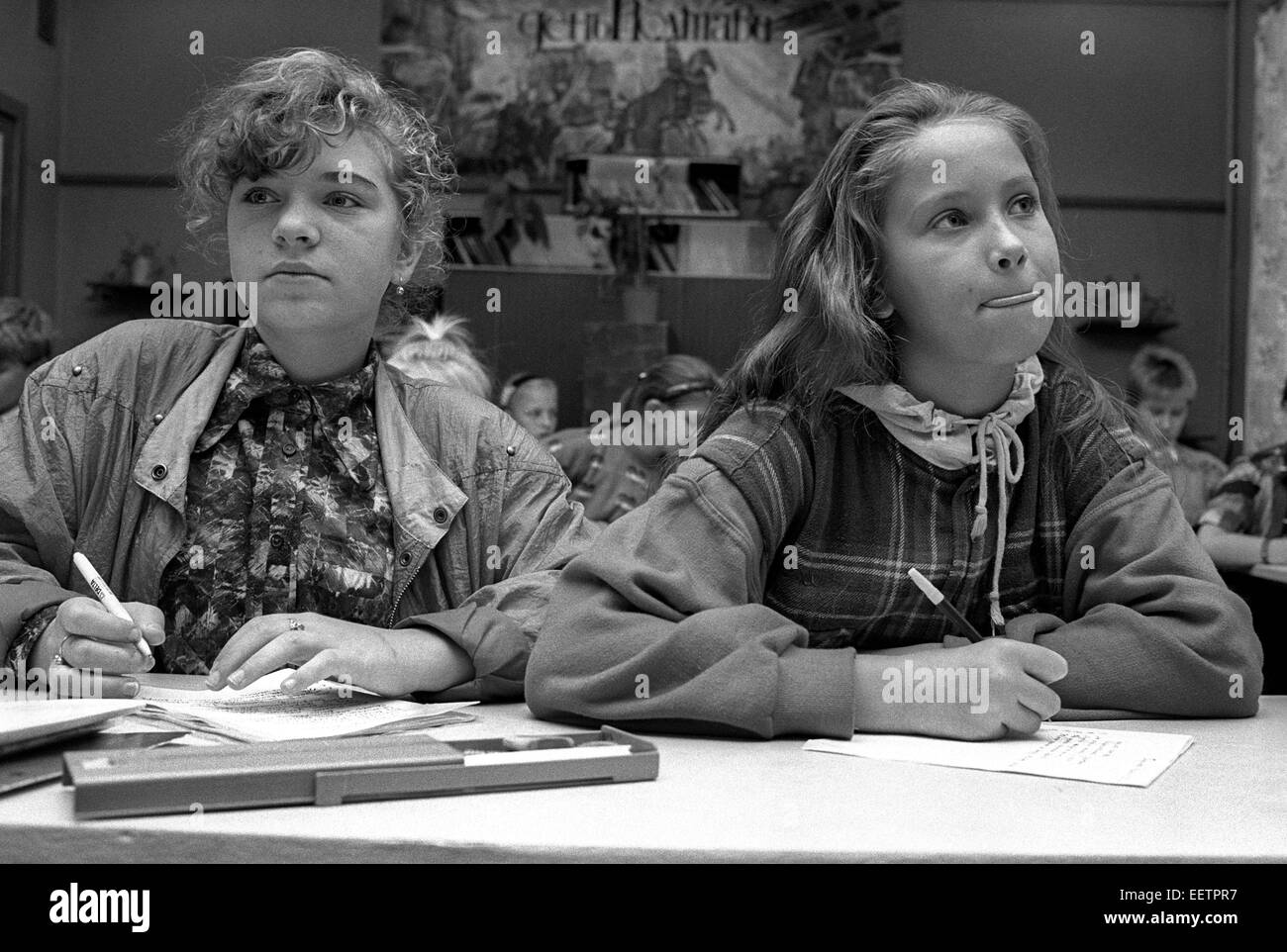 Kinder in der Schule Nr. 235 in Admiraltiskii Rayon Gebiet Sankt Petersburg, Russland Stockfoto