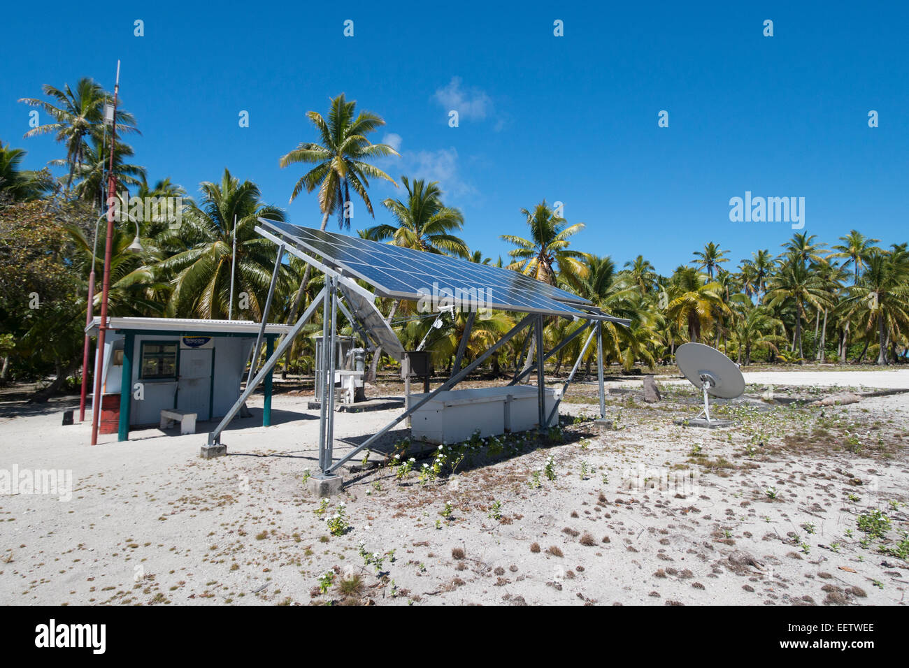 Cook-Inseln. Palmerston Island, einem klassischen Atoll wurde 1774 von Captain Cook entdeckt. Stockfoto