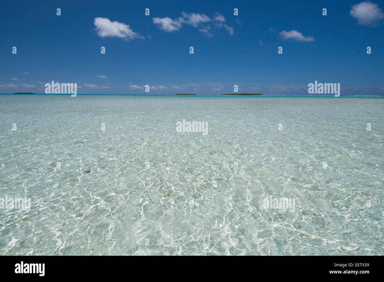 CookInseln. Palmerston Island, einem klassischen Atoll. Kristallklare