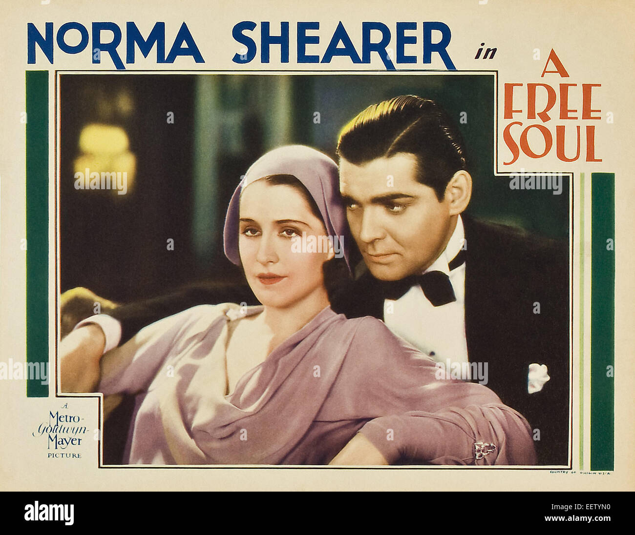 eine freie Seele - Norma Shearer Filmplakat Stockfoto