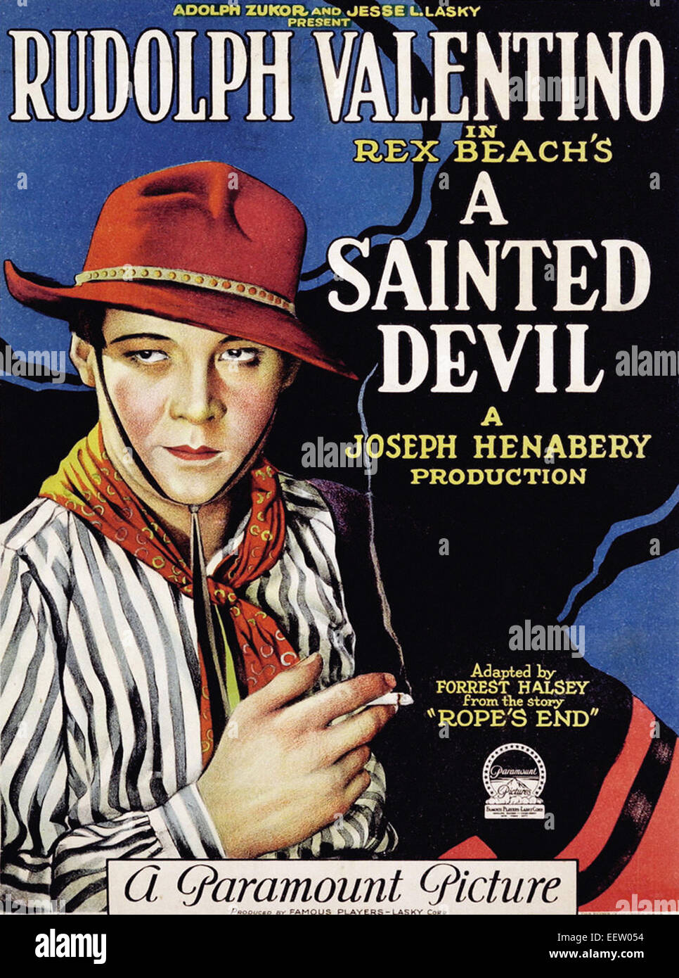 Ein Sainted Devil - Rudolph Valentino - Filmplakat Stockfoto