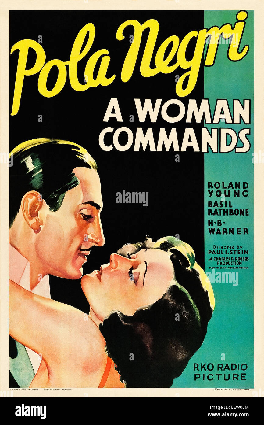 Eine Frau befiehlt - Pola Negri - Filmplakat Stockfoto
