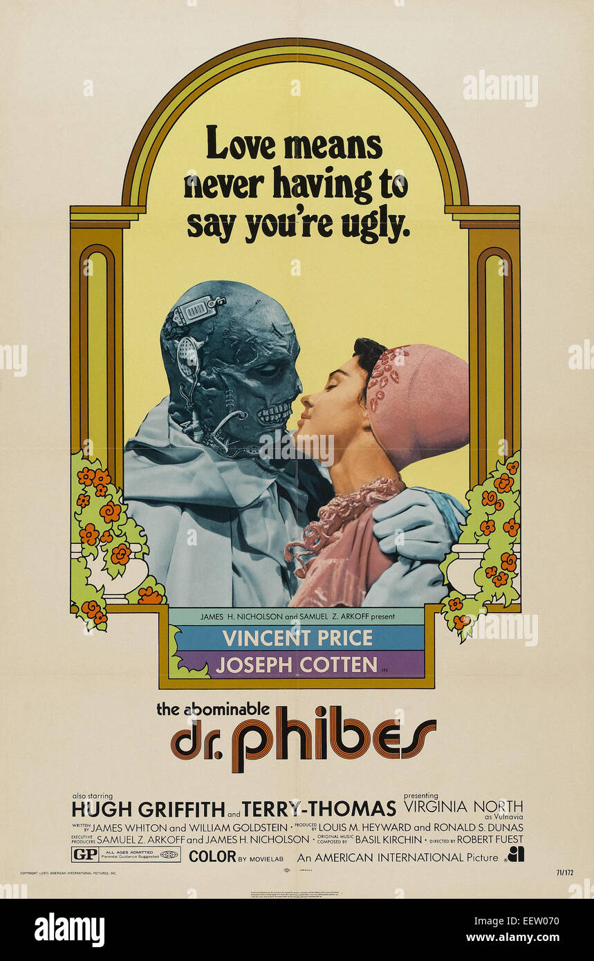 Das Abominable Dr. Phibes - Filmplakat - Filmplakat Stockfoto