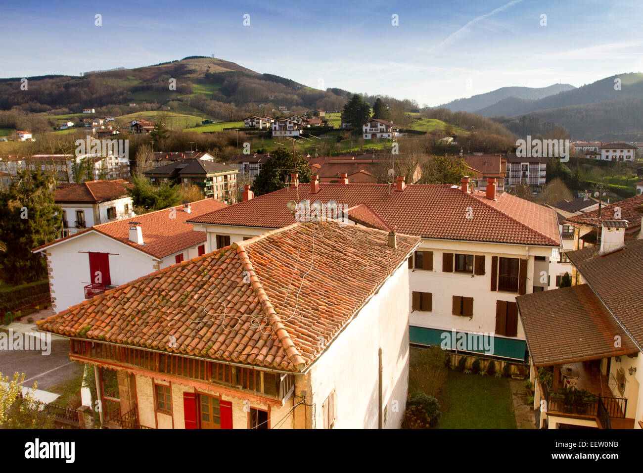 Luftaufnahme des Bera, Navarra, Spanien Stockfotografie Alamy