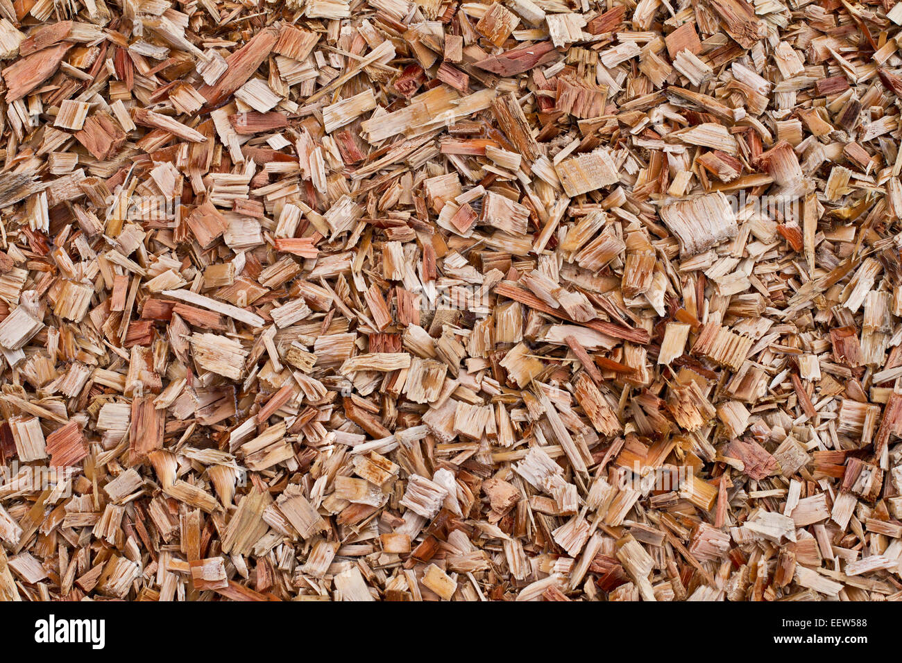 Holzschnitzel für den Garten und Landschaftsbau Spielplatz Stockfoto