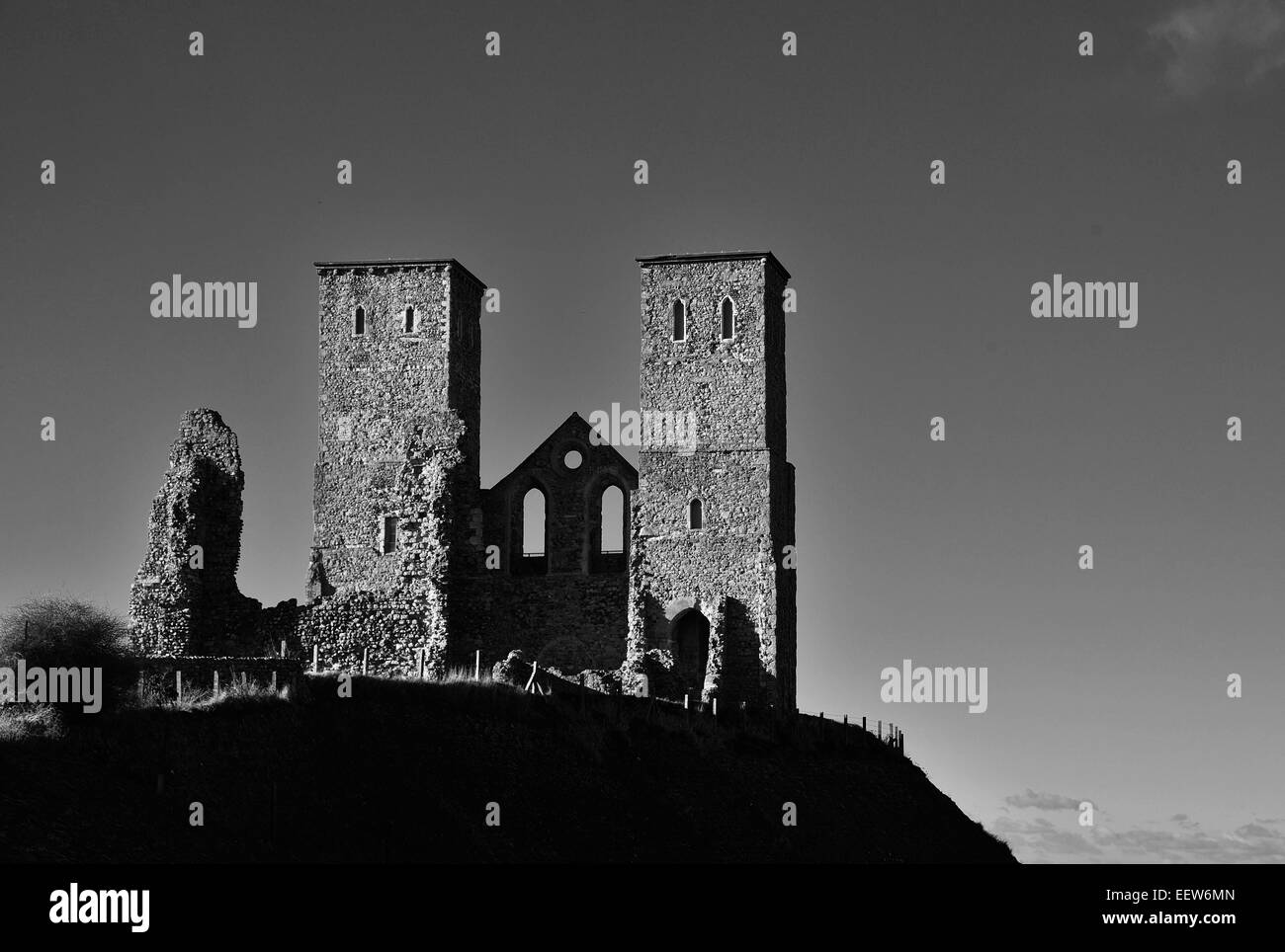 St Mary Kirche bei Reculver, Kent, UK Stockfoto