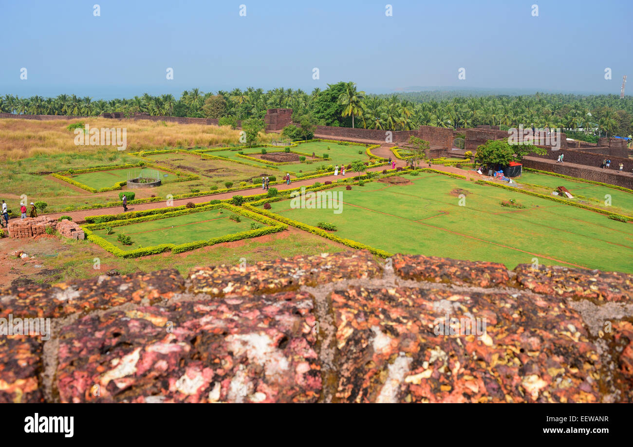 Bekal Fort Innenansicht Bekal Fort größte Fort in Kerala Indien Stockfoto