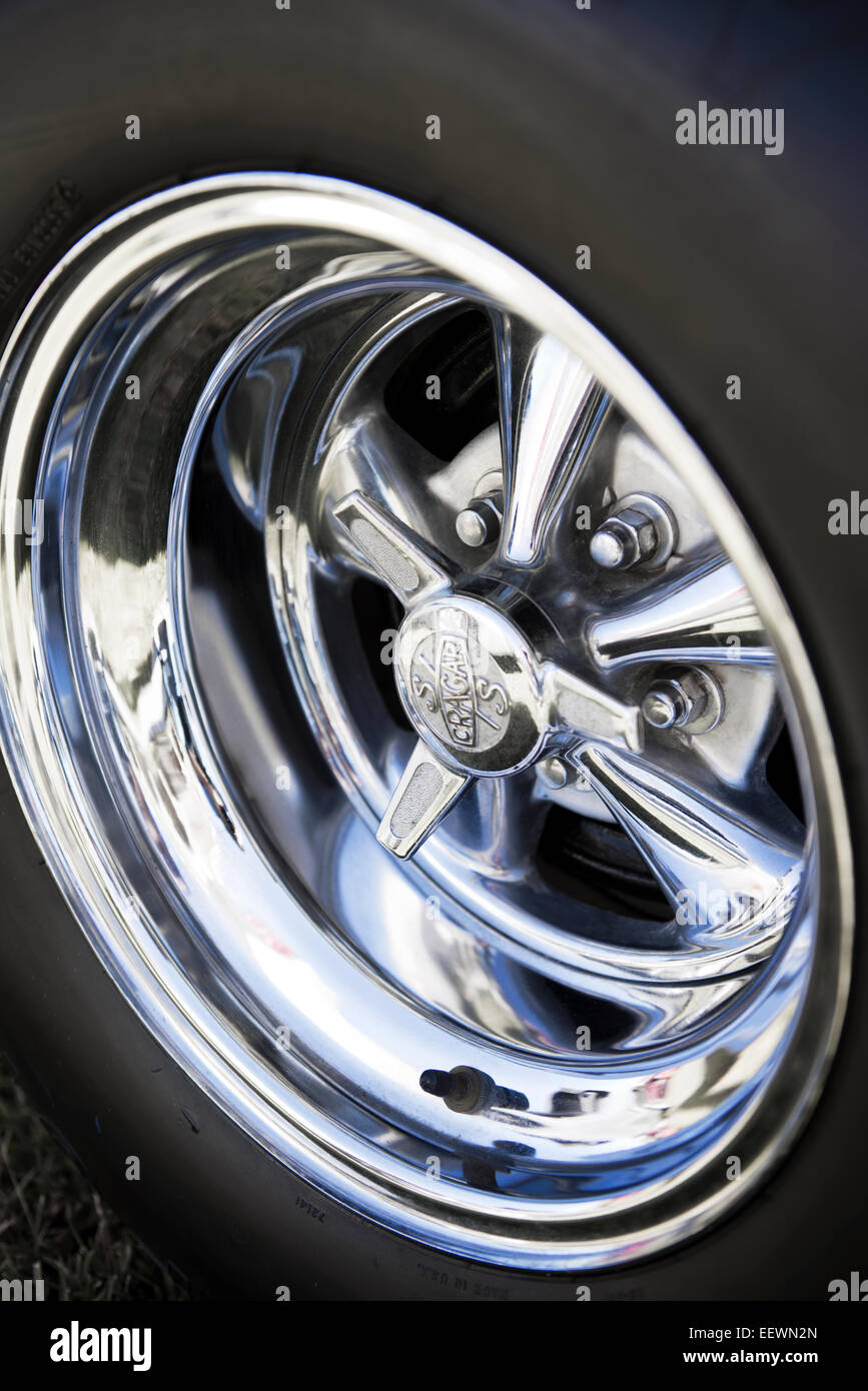 Chrome-Geschwindigkeit SS Mag Räder-detail Stockfoto