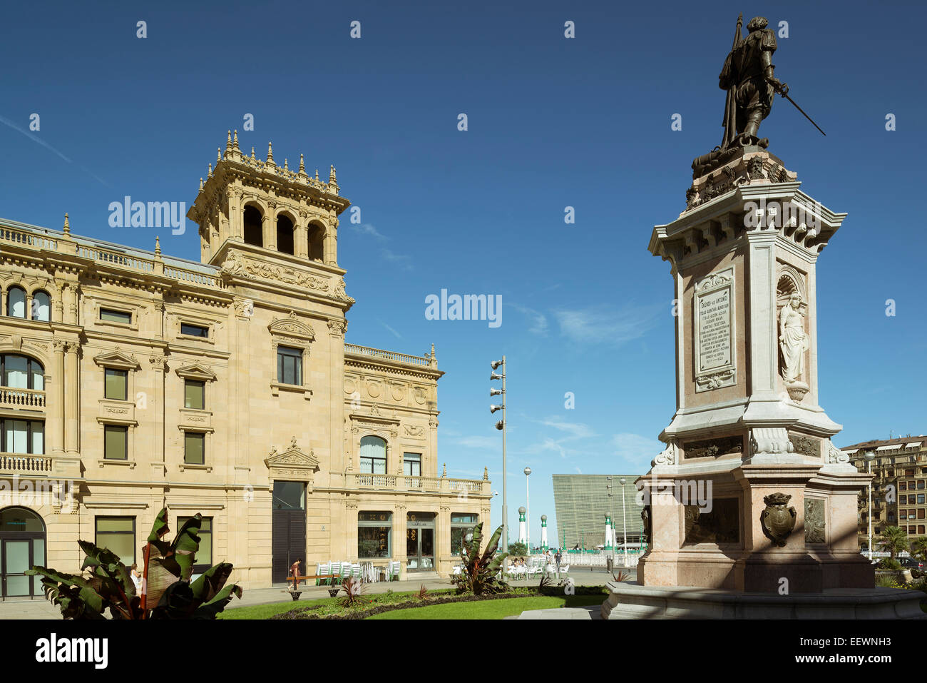 Okendo Square und Theater Victoria Eugenia, San Sebastian, Baskisches Land, Spanien, Europa, Stockfoto