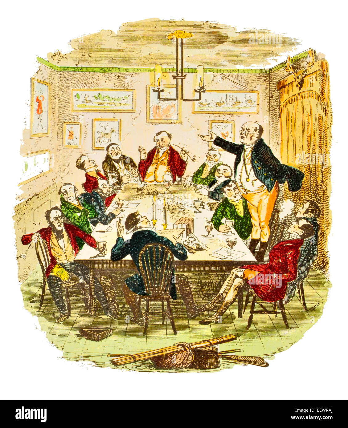 Herr Pickwick Adresse an den Verein die posthume Pickwick Club Charles John Huffam Dickens-Papiere Stockfoto