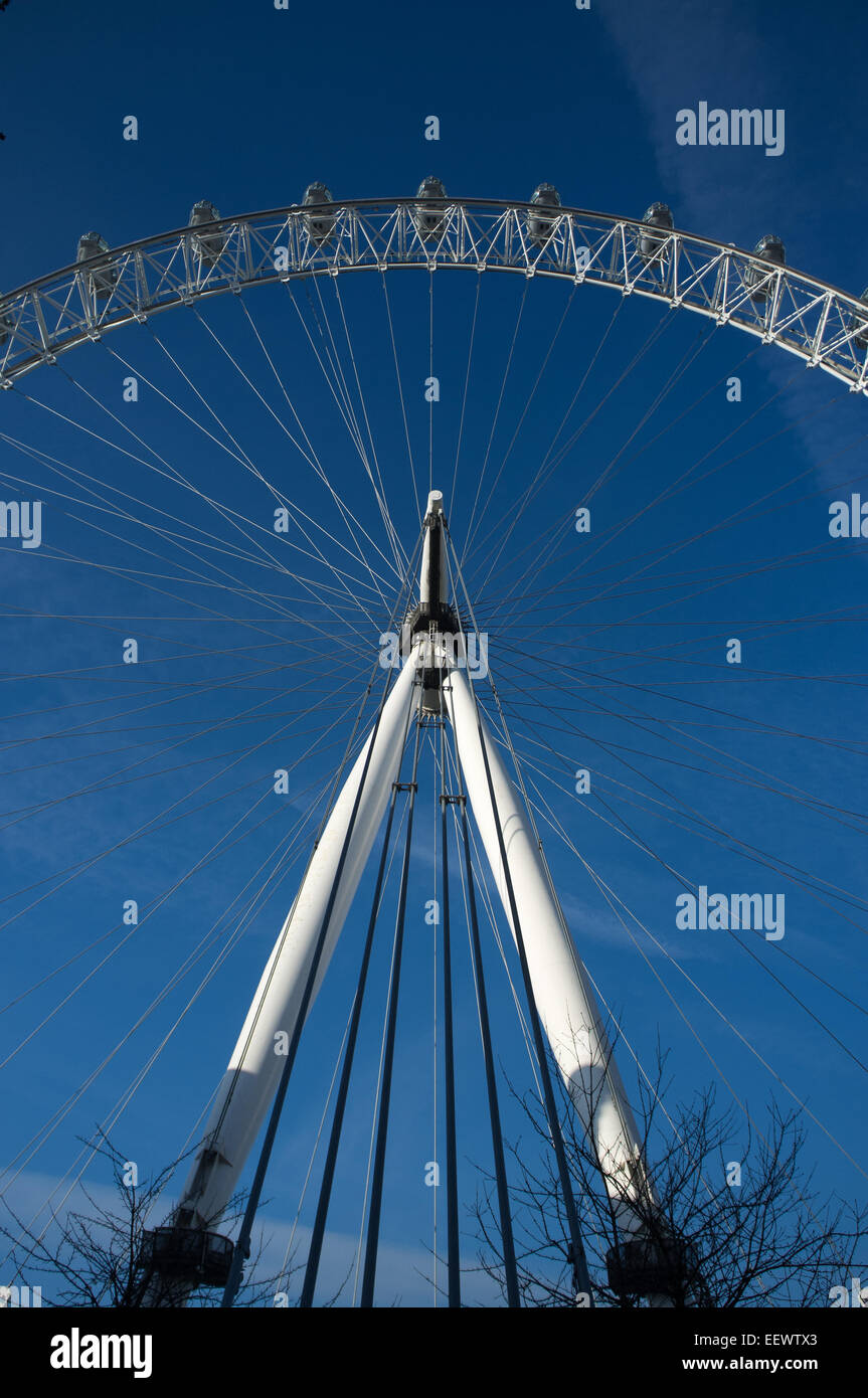 Das London Eye am Südufer der Themse in London Stockfoto