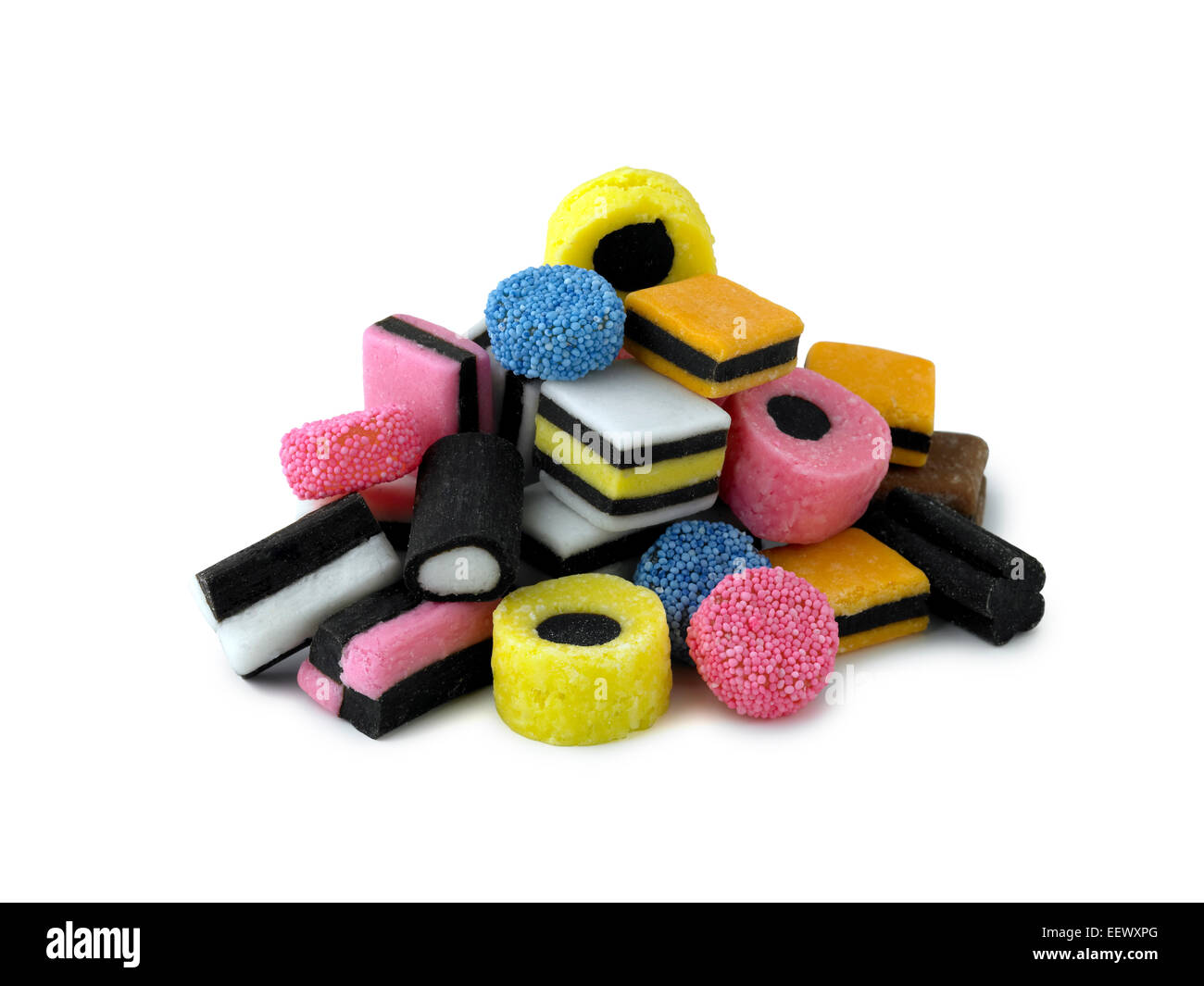 Liquorice allsorts Stockfoto