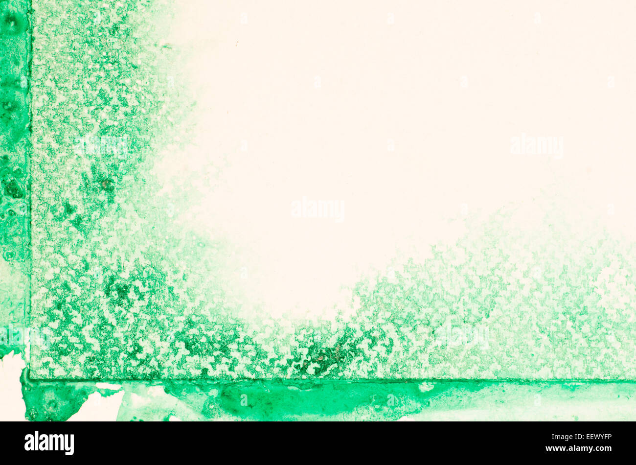 grüne Aquarellmalerei Hintergrundtextur Stockfoto