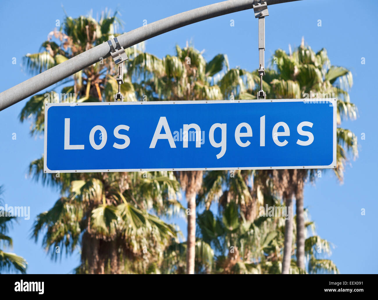 Los Angeles Straßenschild in Südkalifornien. Stockfoto