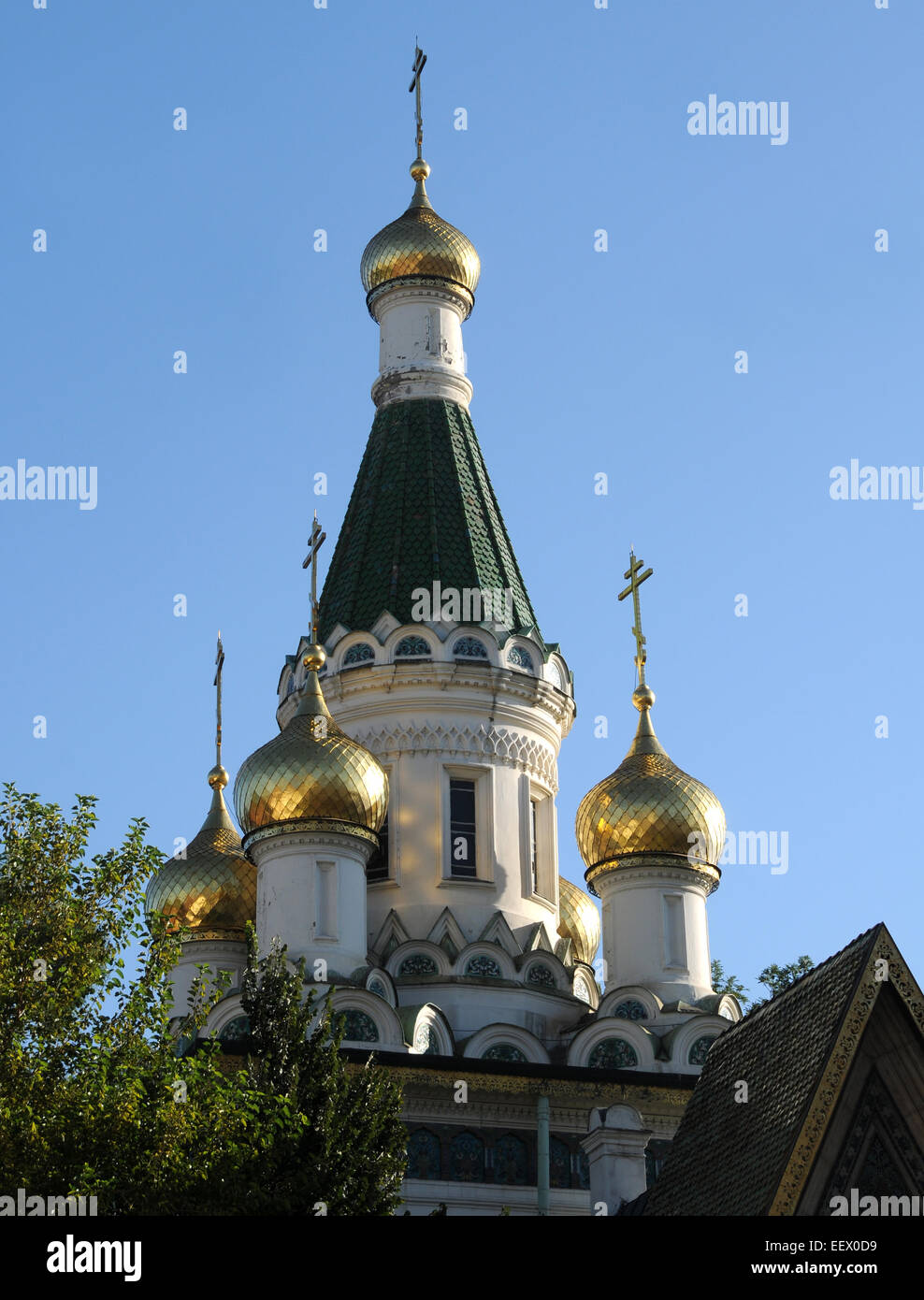 Alte Russisch-orthodoxe Kirche in Sofia, Bulgarien Stockfoto