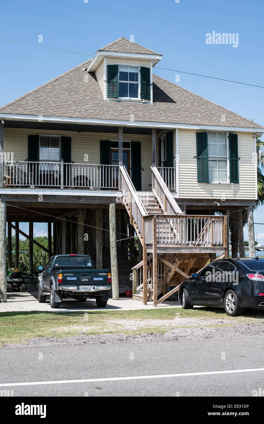 Golf-Küste, Haus auf Stelzen Stockfoto