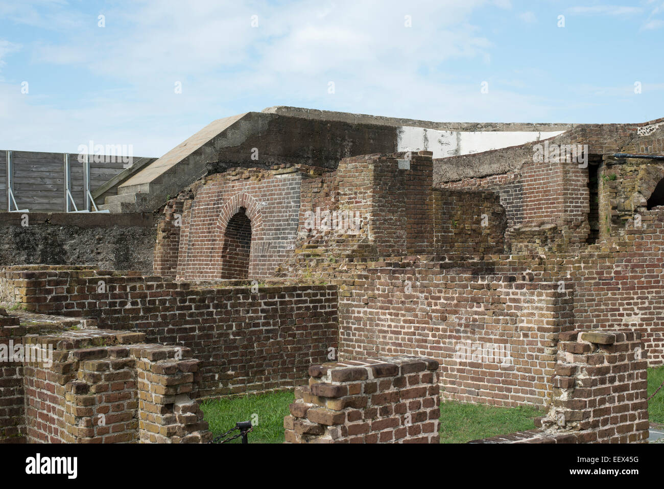 Fort Sumter, South Carolina. Nationales Denkmal, Zinnen Stockfoto