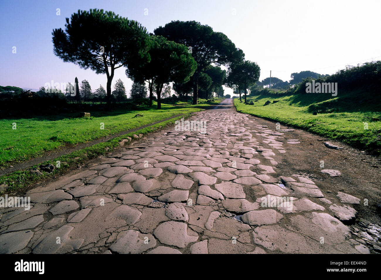 Italien, Rom, Via Appia Antica, alte Via Appia, alte römerstraße Stockfoto
