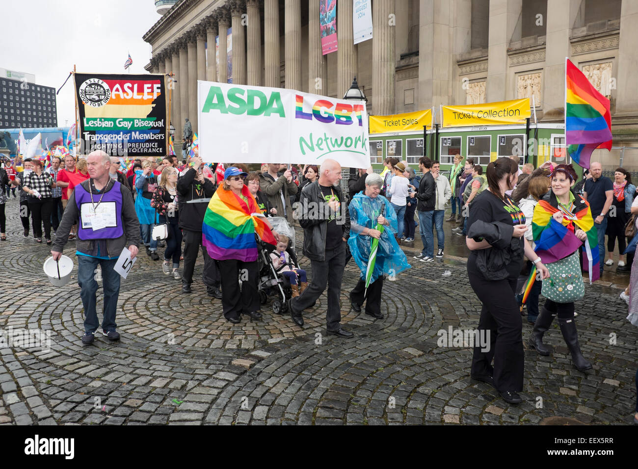 Gay-Pride März bunten Spaß LGBQT Stockfoto