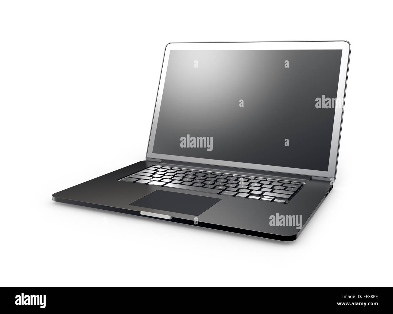 Isolierte Laptop auf weiß Stockfoto
