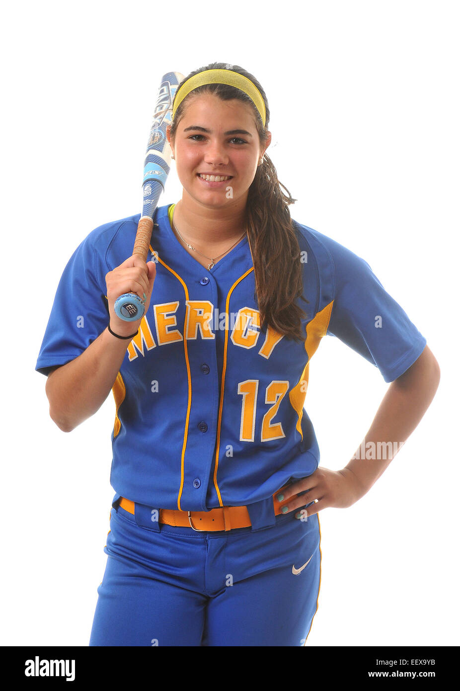 Astin Donovan, Barmherzigkeit hohe Softball. Stockfoto