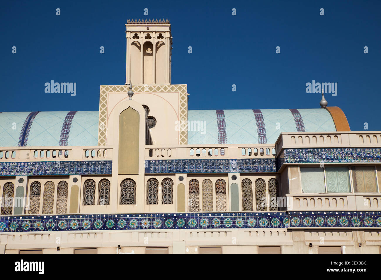 Außenseite des berühmten Markt von Sharjah, Vereinigte Arabische Emirate Stockfoto