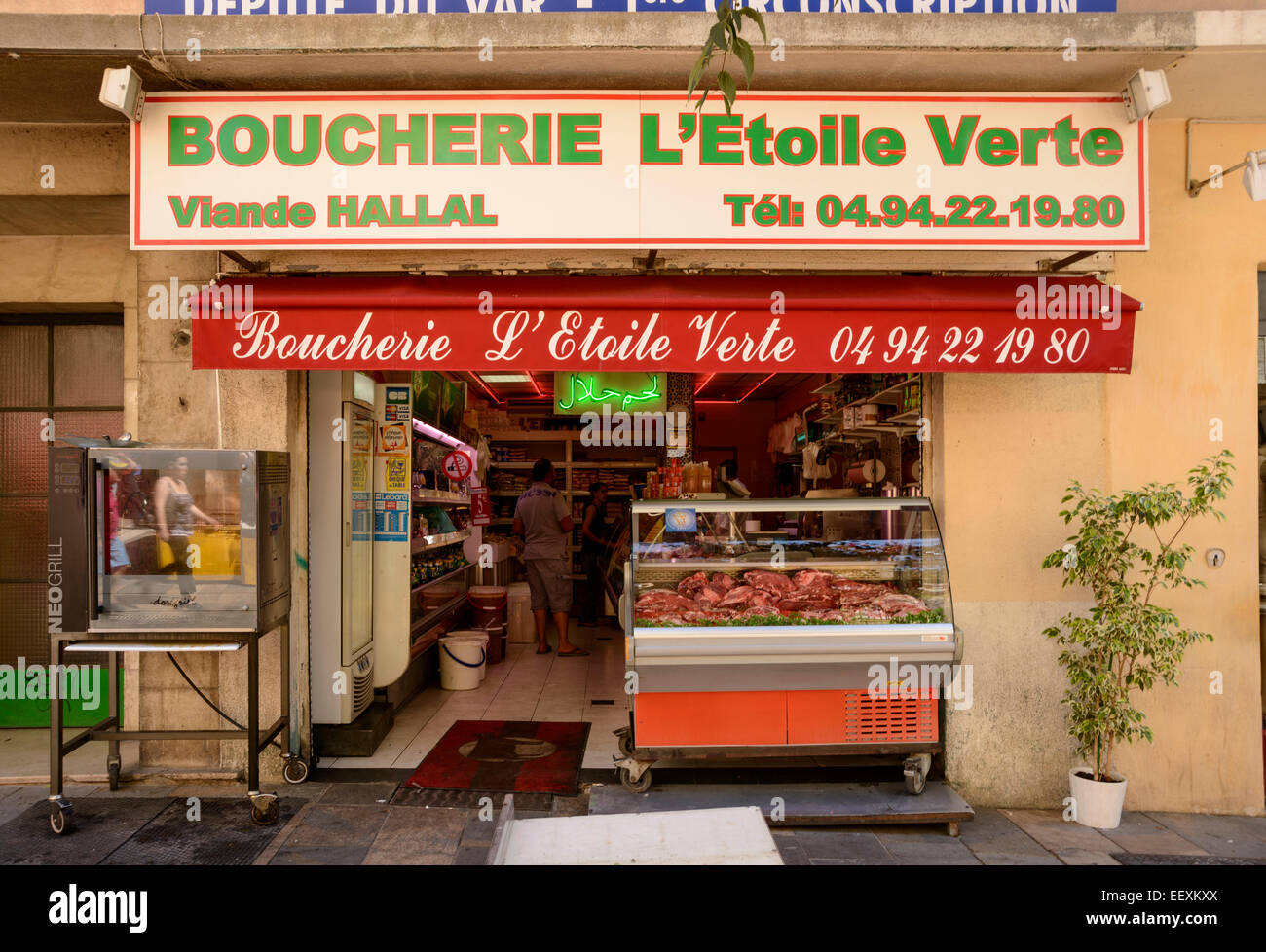 Metzgerei in Var, PACA (Provence-Alpes-Cote d ' Azur), alte Stadt von Toulon, Frankreich Stockfoto