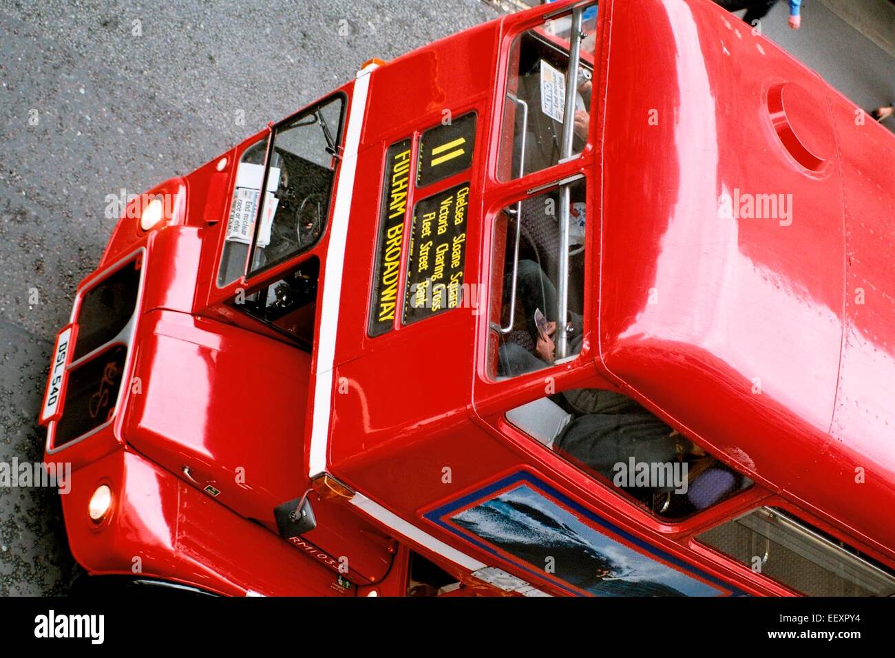 Nummer 11 elf, London Transport rote Routemaster Bus in London Stockfoto