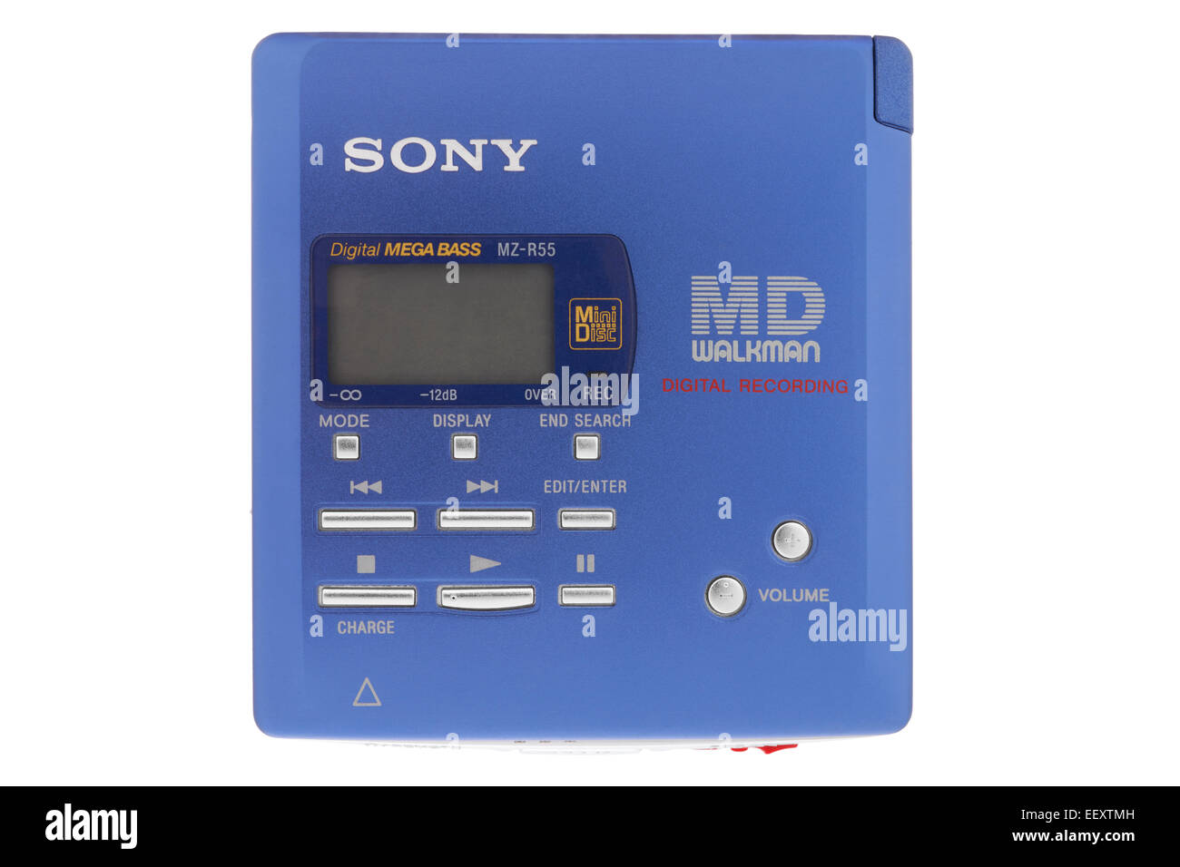 Sony Minidisc Walkman Walkman auf weißem Hintergrund Stockfoto