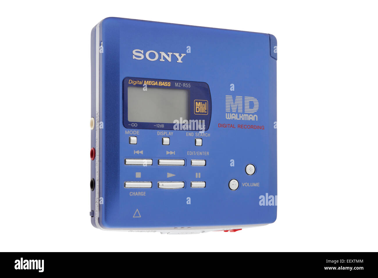 Sony Minidisc Walkman Walkman auf weißem Hintergrund Stockfoto