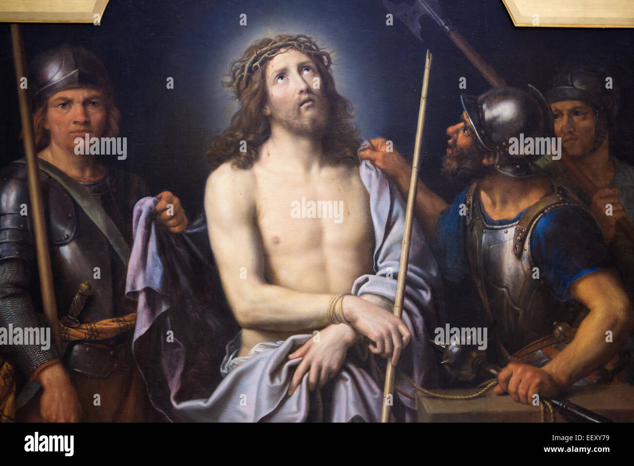 Gemälde, Jesus am Karfreitag im Museum von Rouen, Frankreich. Dieses Gemälde wurde im Jahre 1690 von Pierre Mignard erschaffen. Stockfoto