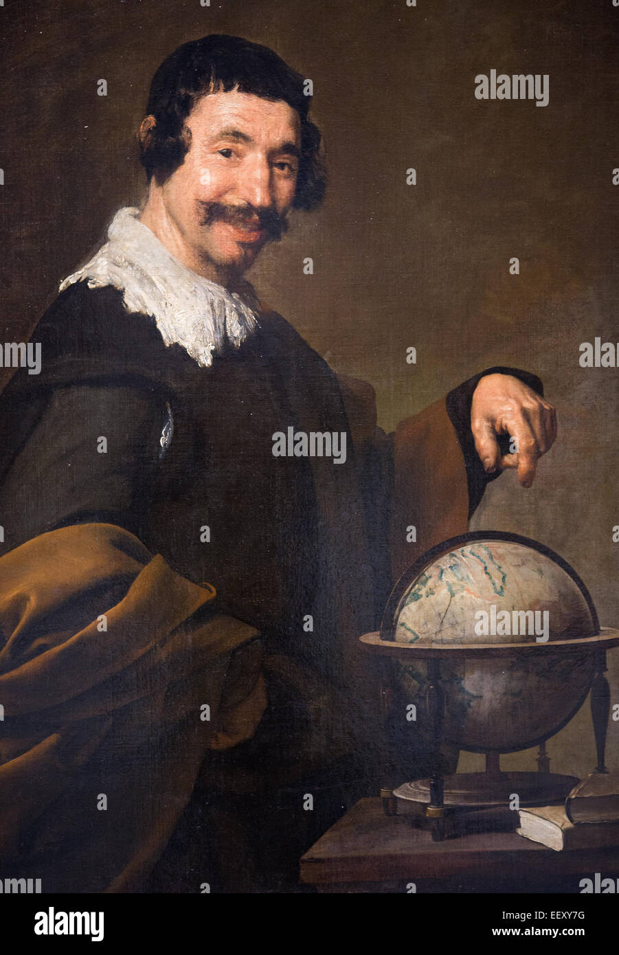 Demokrit, eine einflussreiche antiken griechischen vorsokratischen Philosophen, gemalt von Diego Velazquez 1640 Stockfoto