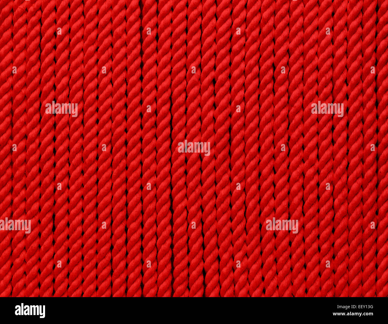 Seil Textur - rote Baumwolle Garn Stockfoto