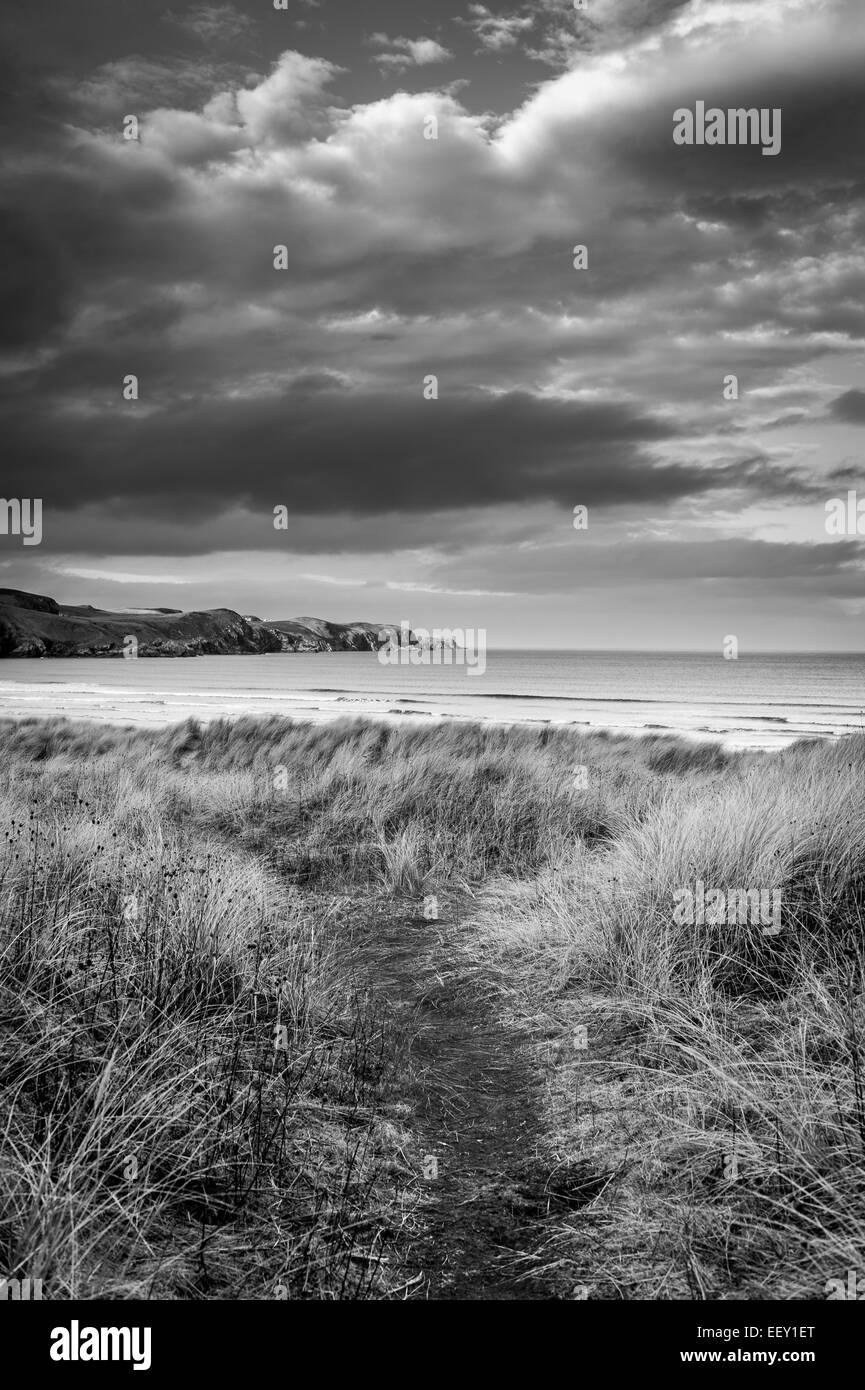 Strathy Bay Beach ist bekannt Surf-Strand an der nördlichen Küste von Schottland Stockfoto